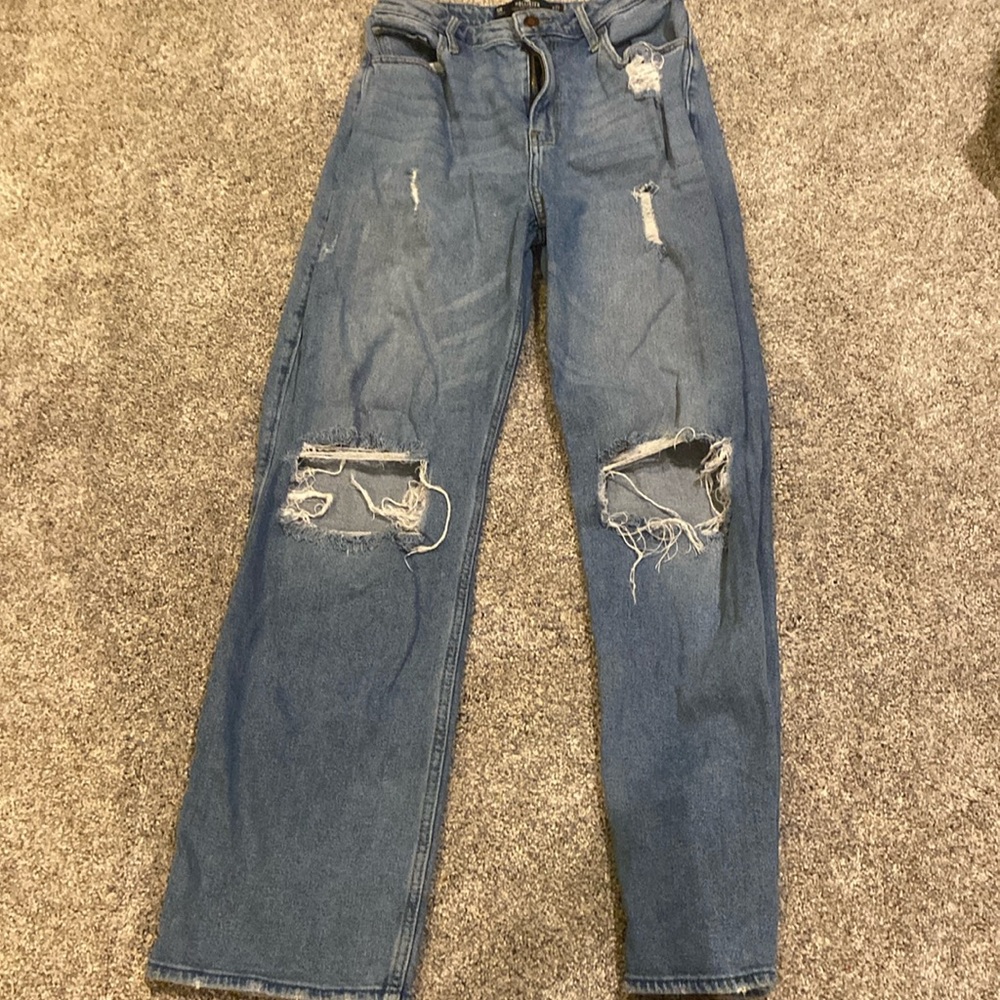 hollister jeans size 5r ripped